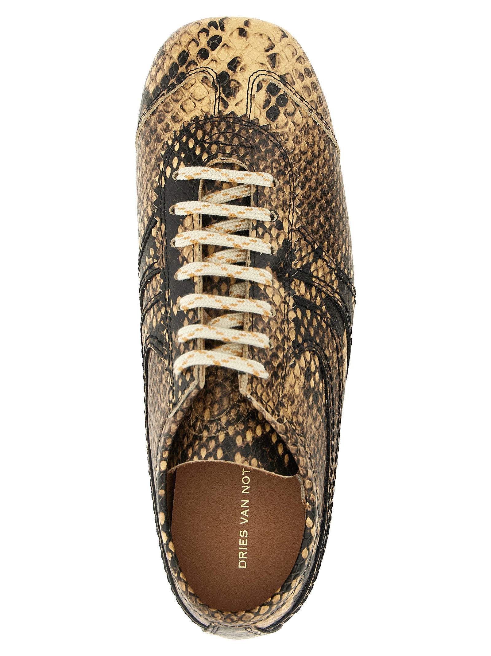 Dries Van Noten Beige Calfskin Low Top Women's Sneakers