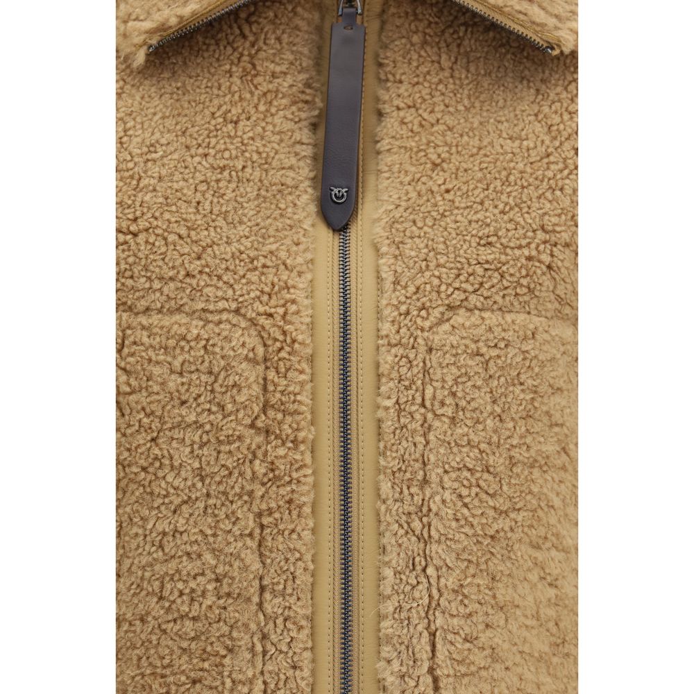 PINKO Beige Polyester Shell Women's Jacket