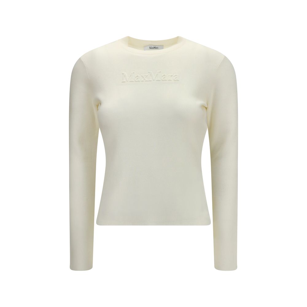 Max Mara White Wool Oves Aries Women's Sweatshirt