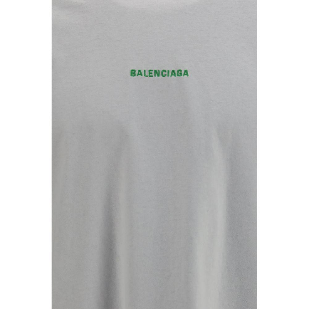 Balenciaga White Cotton Long Sleeve Men's T-Shirt