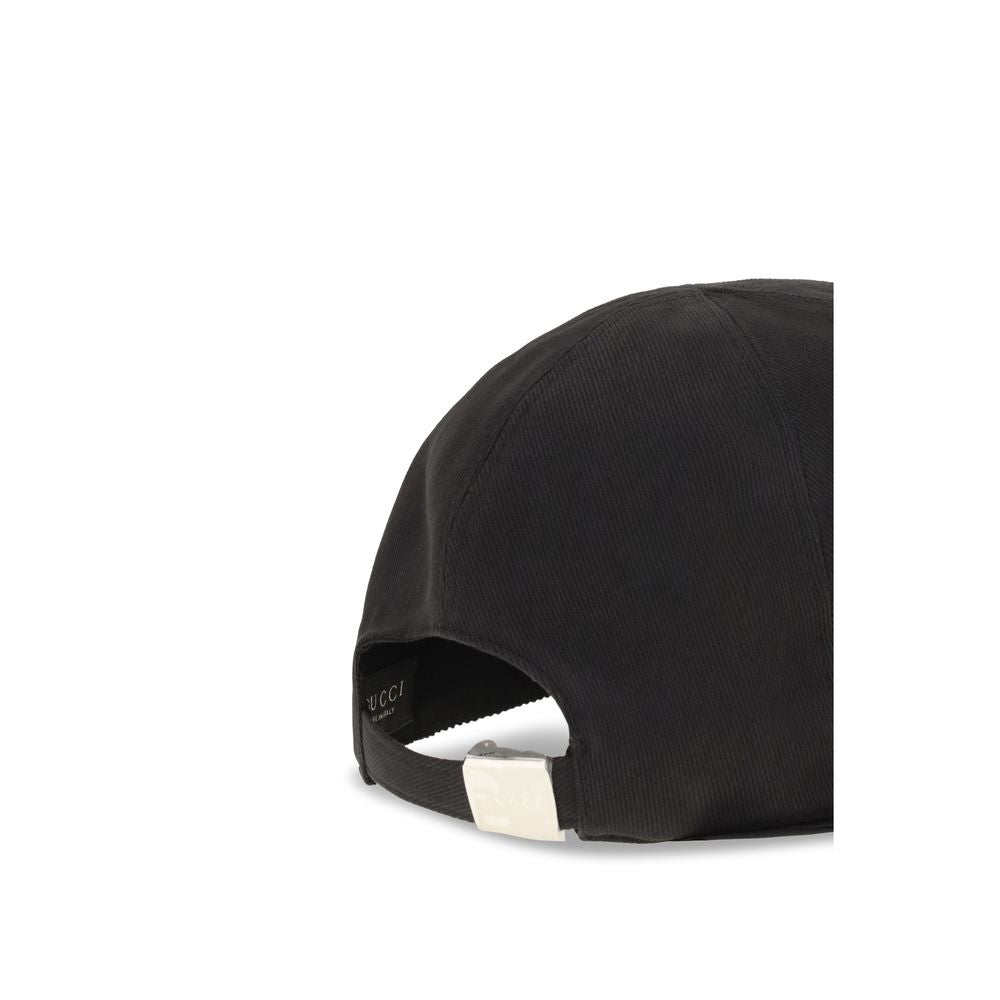 Gucci Black Cotton Cap (Baseball Women's Hat)