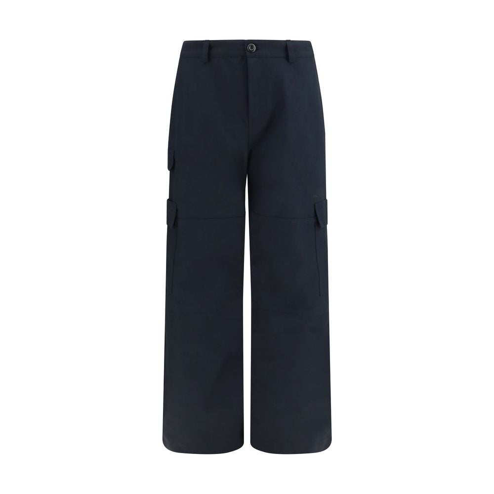 Balenciaga Black Cotton Cargo Men's Pants