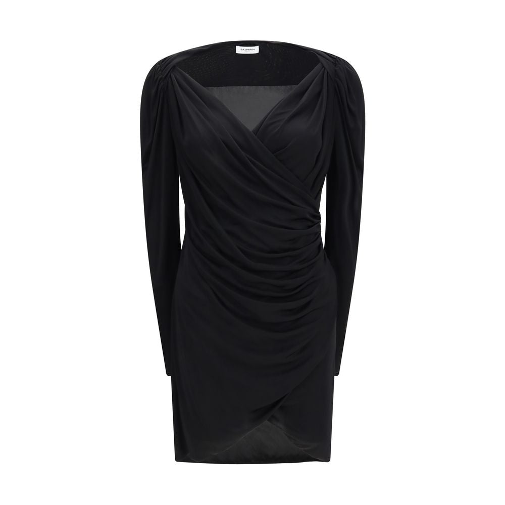 Balmain Black Viscose Casual Women's Dress