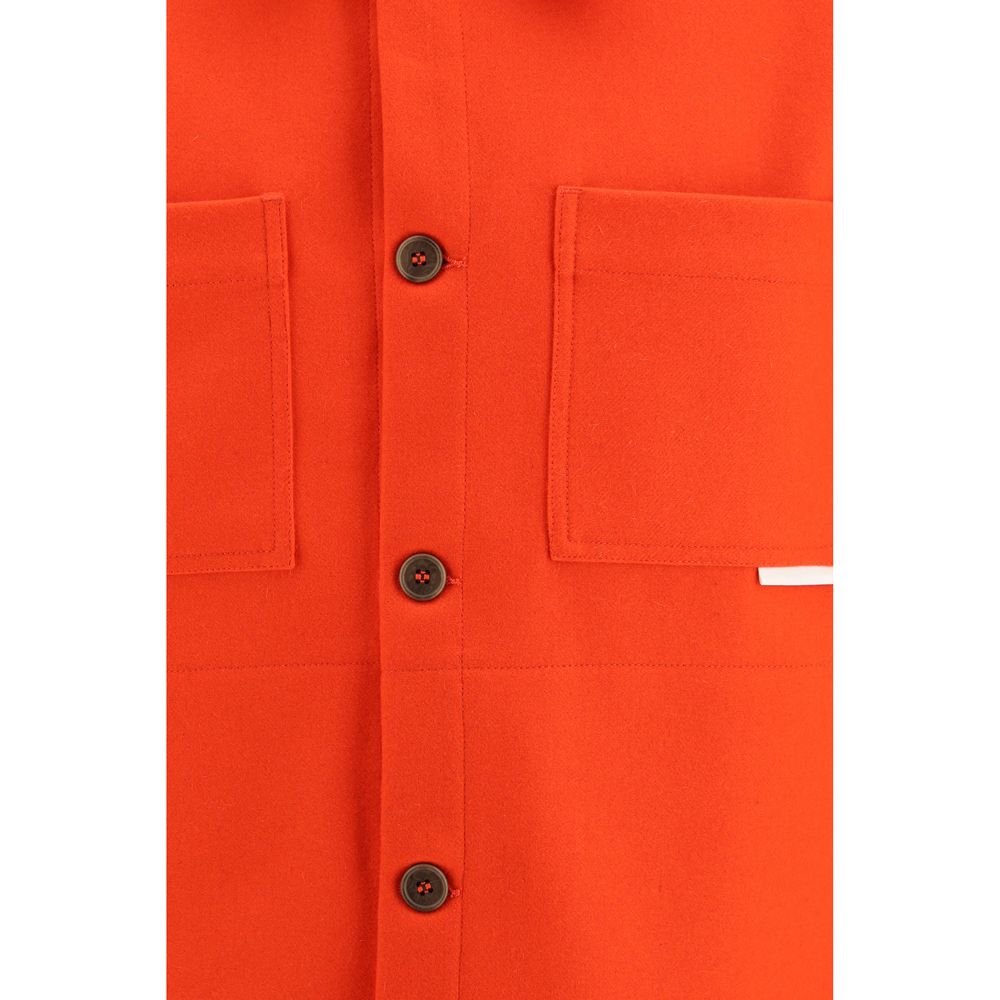 GR10K Red Wool Oves Aries Full-Length Men's Jacket