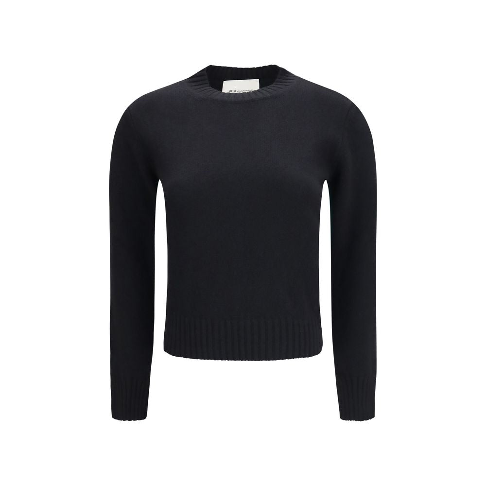 Ami Paris Black Wool Oves Aries Women's Sweatshirt