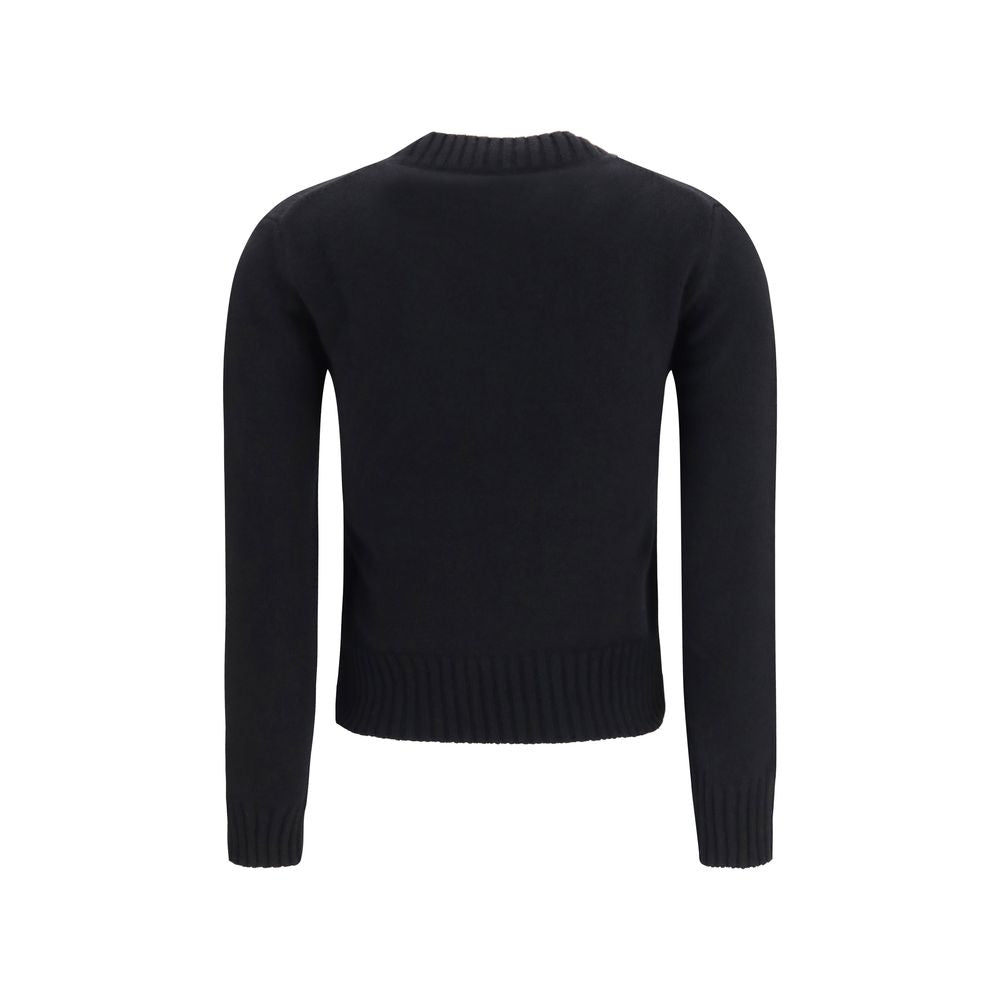 Ami Paris Black Wool Oves Aries Women's Sweatshirt
