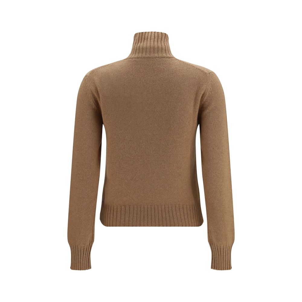 Ami Paris Brown Cashmere Women's Turtleneck