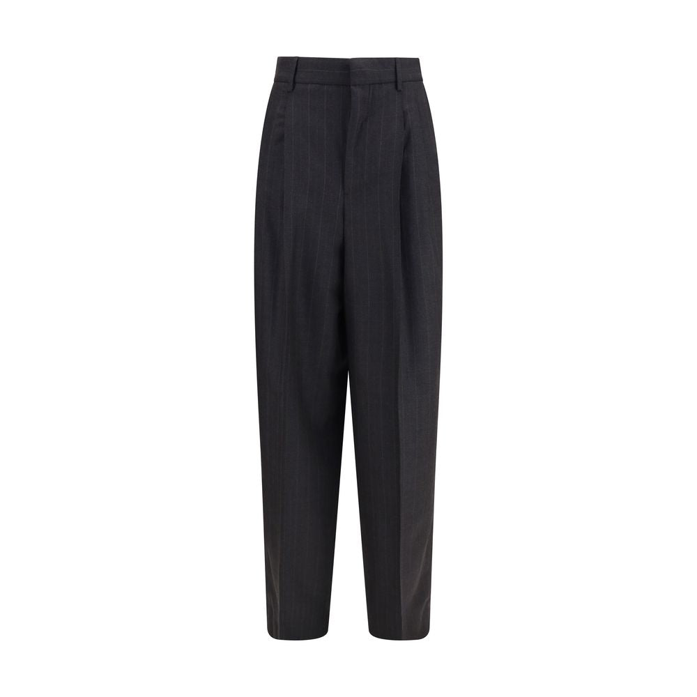 Ami Paris Black Wool Oves Aries Dress Women's Pants