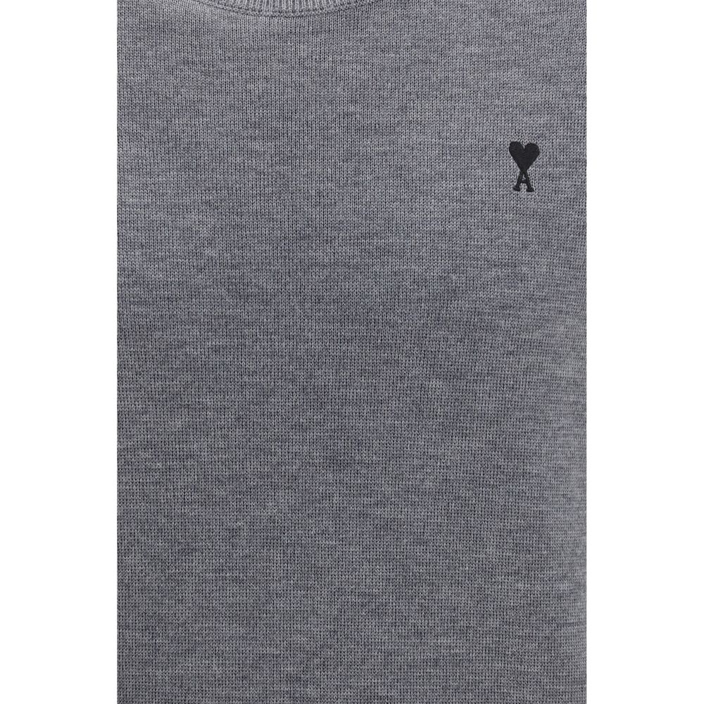 Ami Paris Gray Wool Oves Aries Men's Sweatshirt
