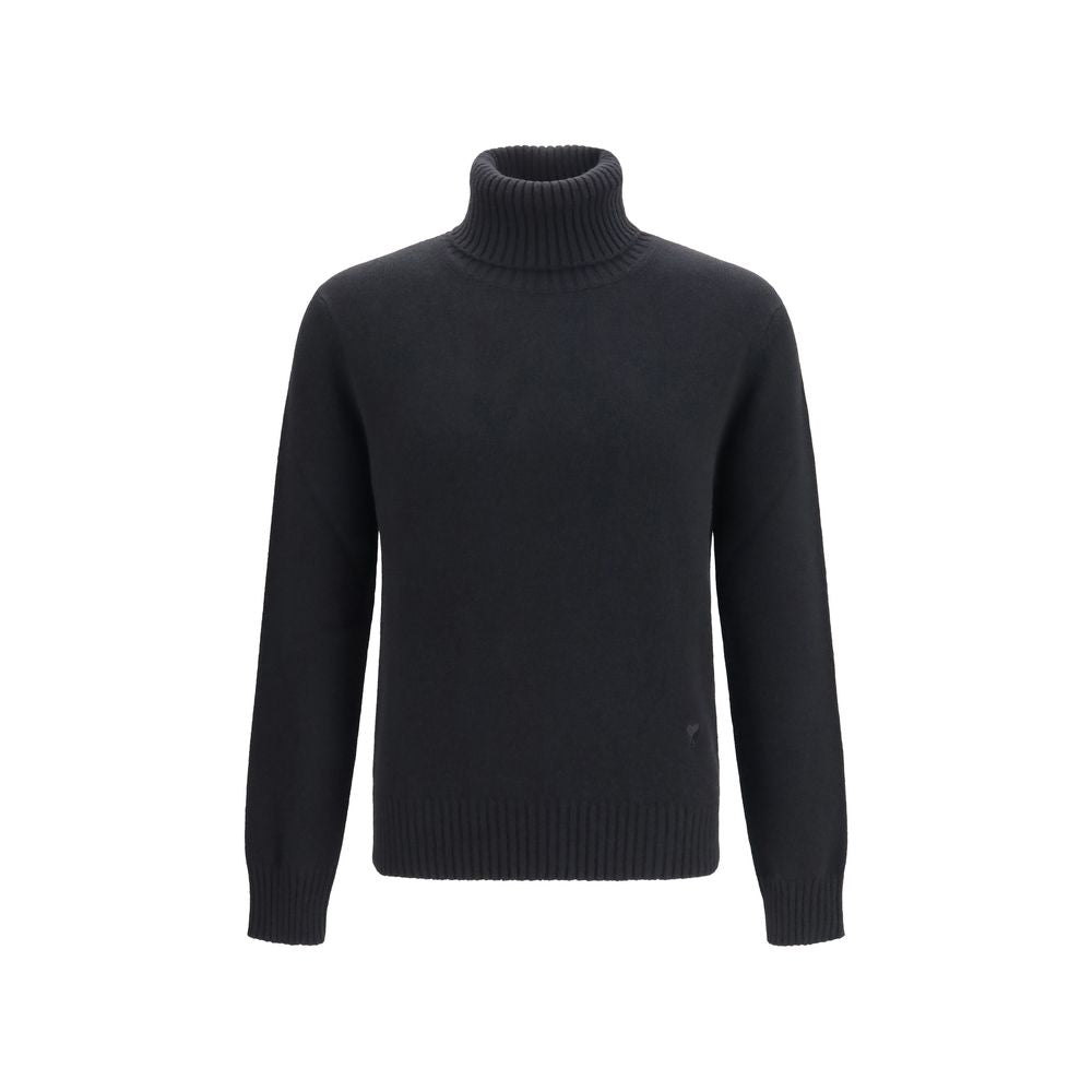 Ami Paris Black Wool Oves Aries Men's Sweatshirt