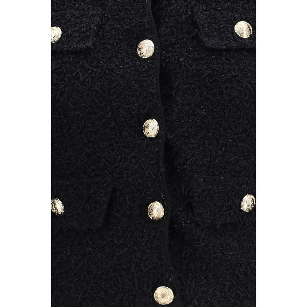 Balmain Black Viscose Shell Women's Jacket