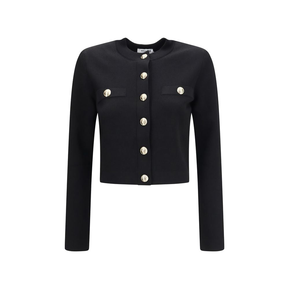 Balmain Black Viscose Women's Cardigan