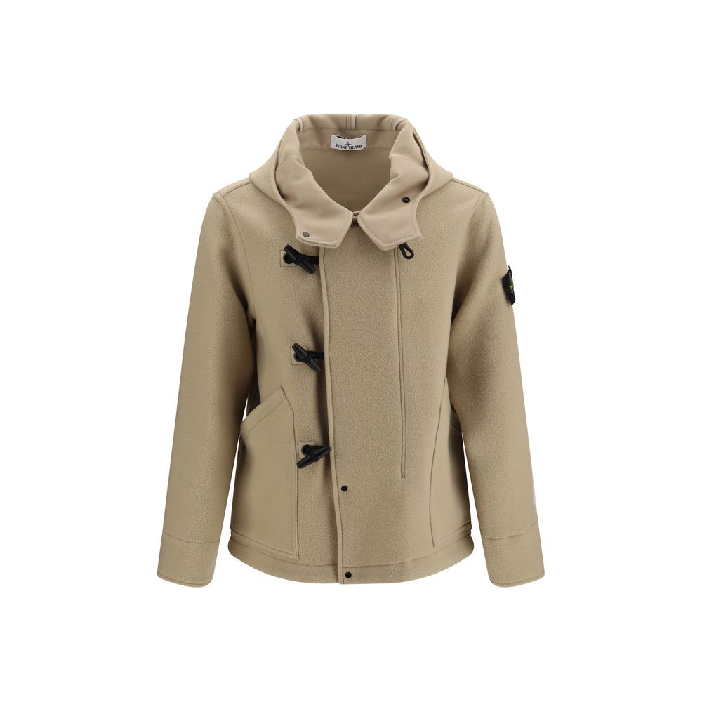 Stone Island Beige Wool Oves Aries Full-Length Men's Jacket