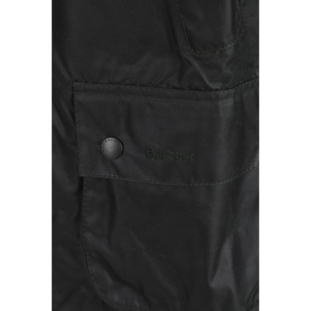 Barbour Black Cotton Full-Length Men's Jacket