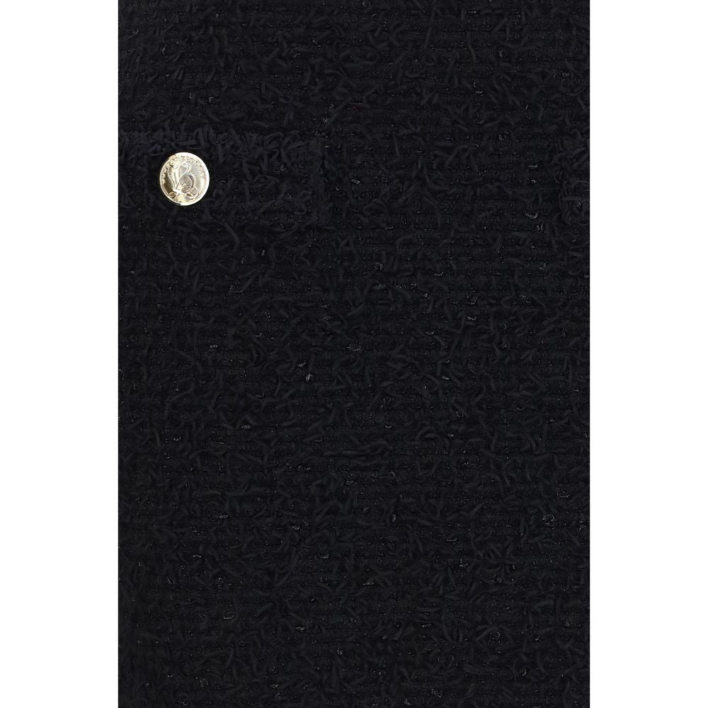 Balmain Black Viscose Mini Women's Skirt