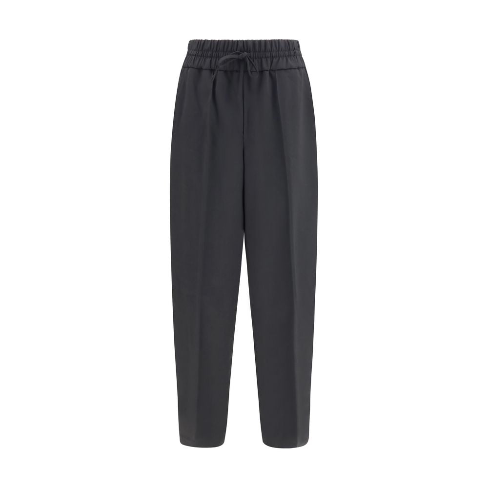 Ami Paris Black Wool Oves Aries Casual Men's Pants