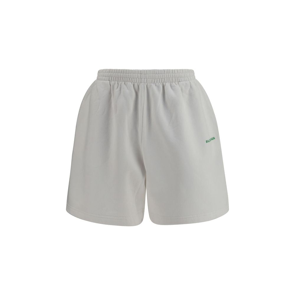 Balenciaga White Cotton Bermuda Men's Shorts