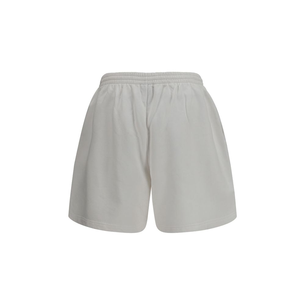 Balenciaga White Cotton Bermuda Men's Shorts