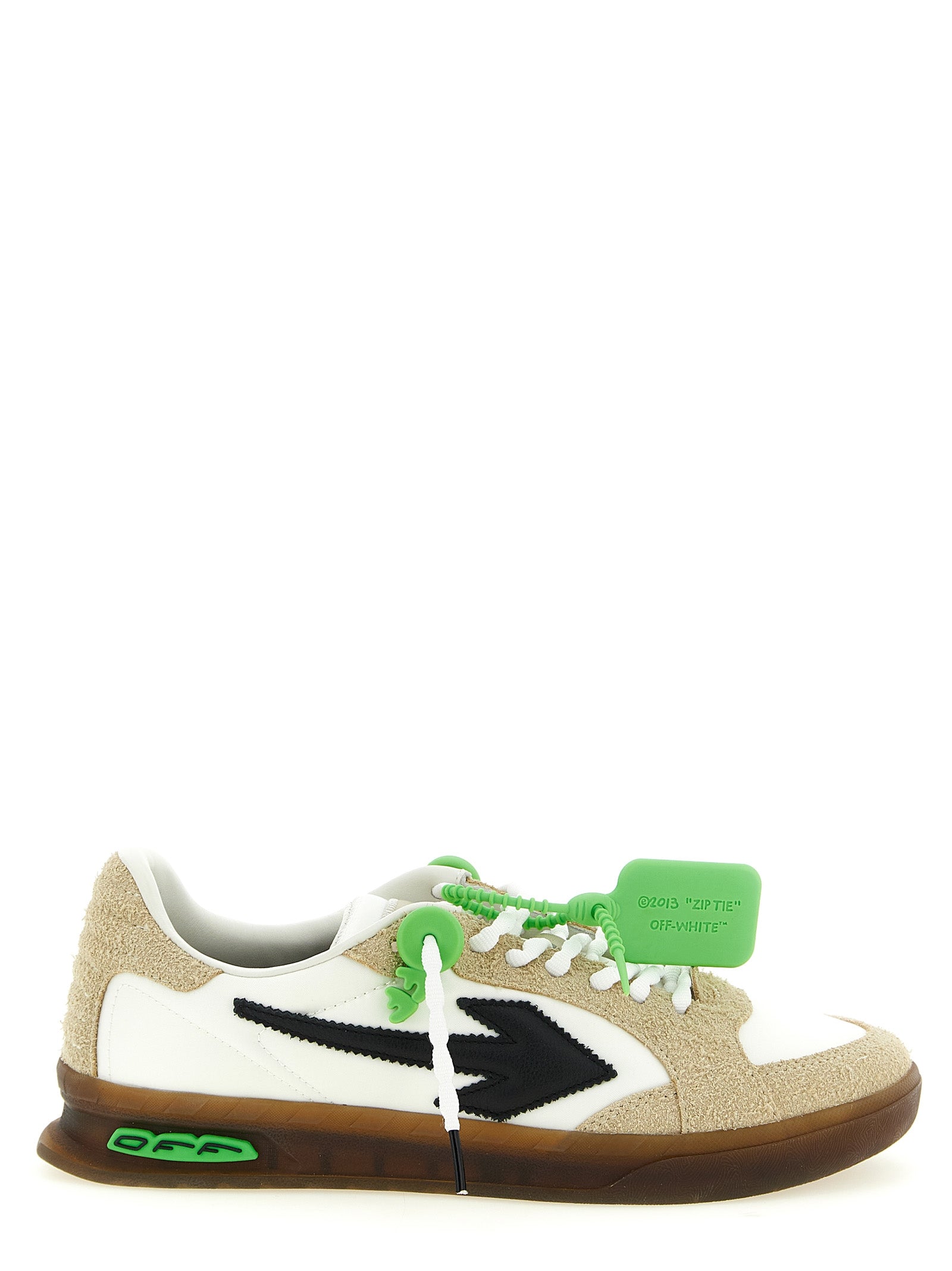 Off-White Multicolor Nylon Athletic Men's Sneakers
