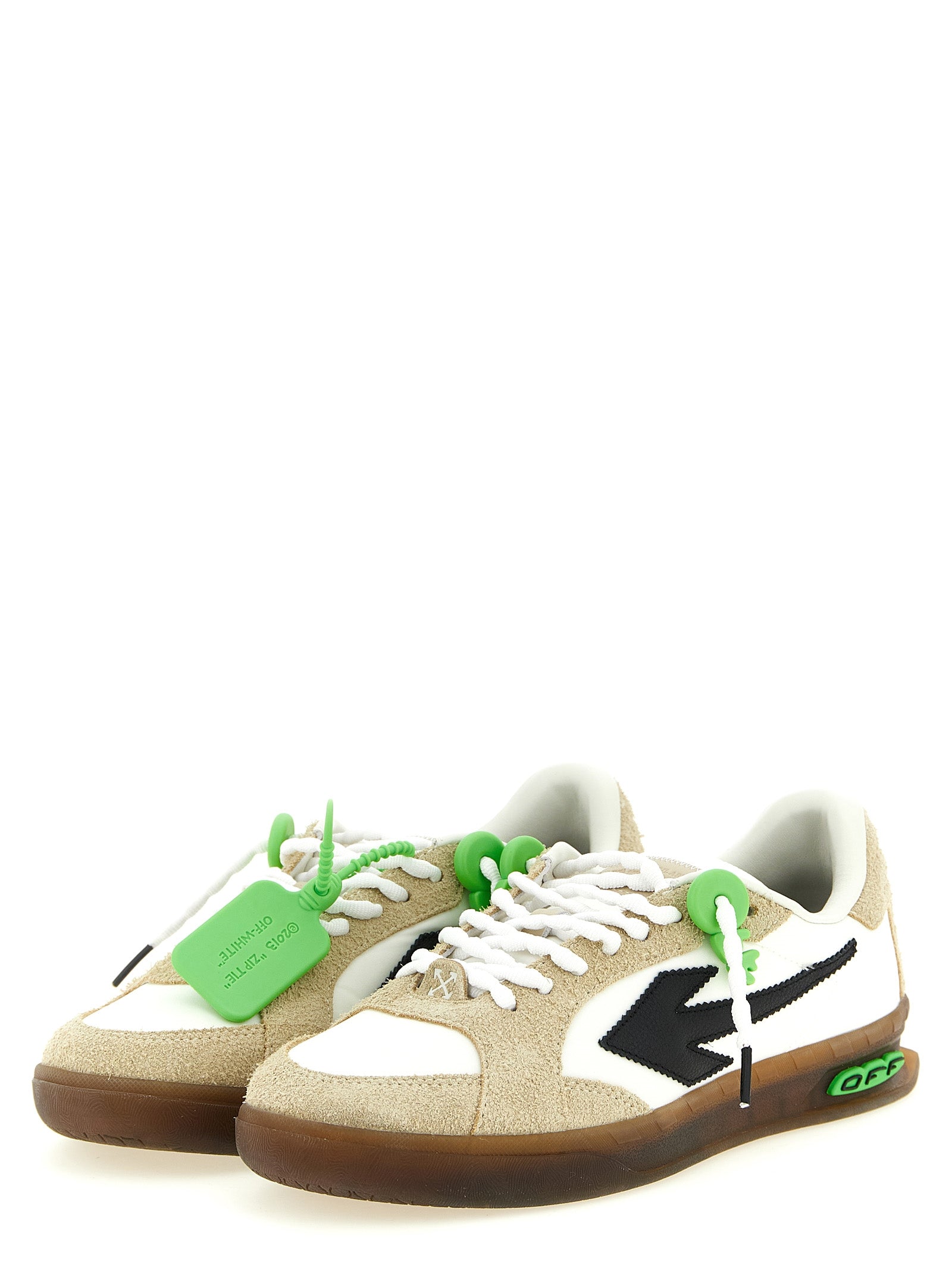 Off-White Multicolor Nylon Athletic Men's Sneakers