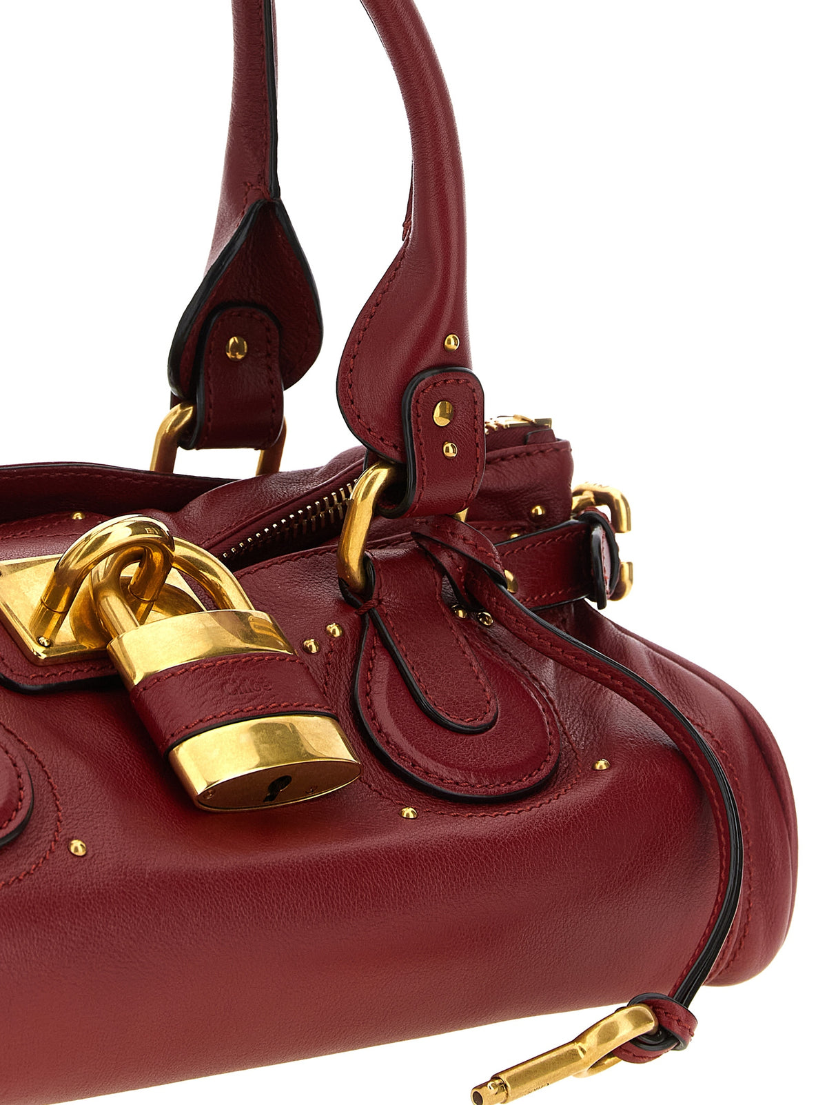 Chloé Bordeaux Buffalo Leather Shoulder Women's Bag