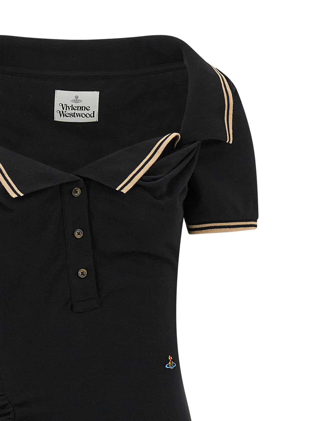 Vivienne Westwood Black Cotton Midi Women's Dress