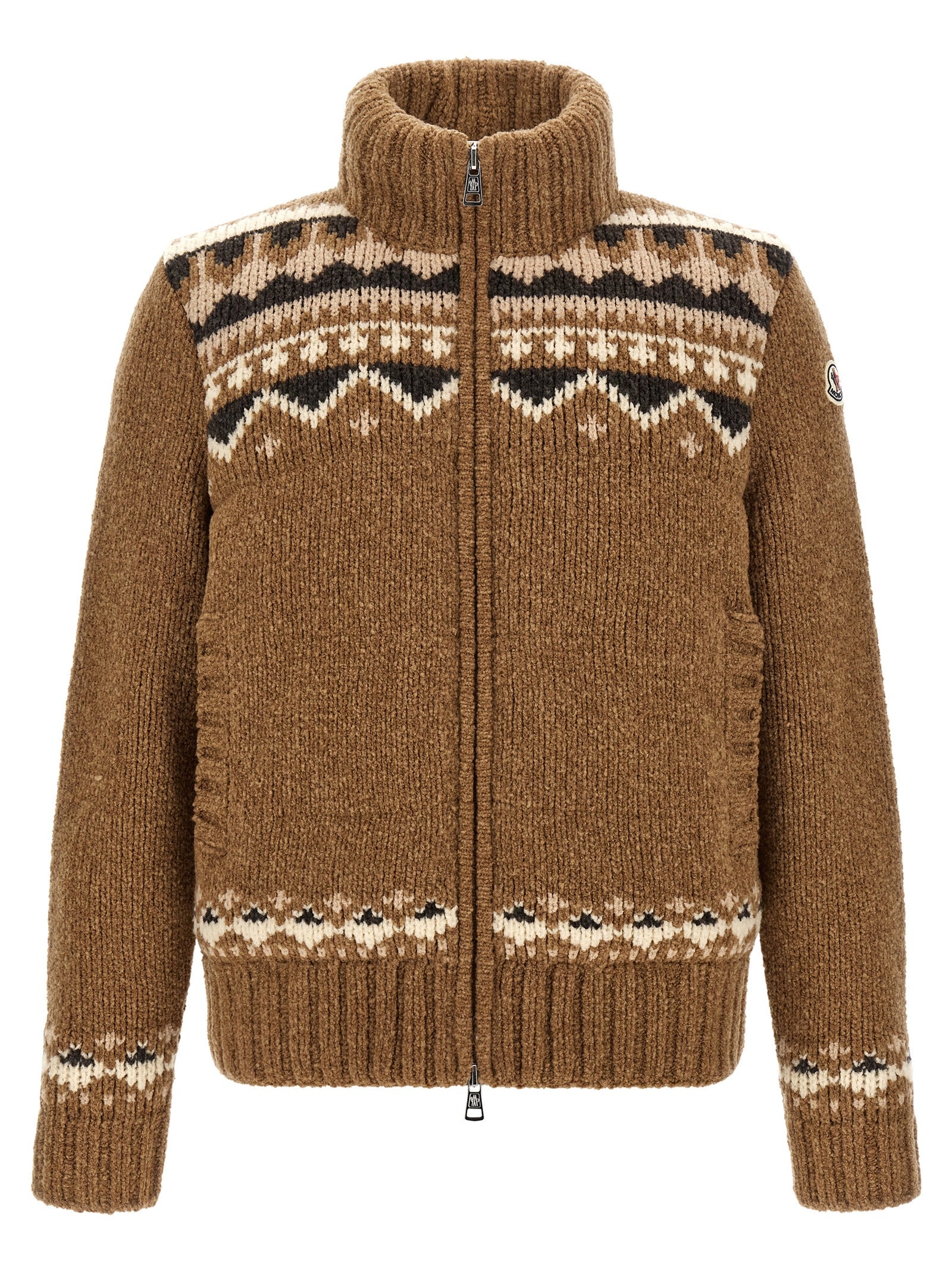 Moncler Brown Virgin Wool Men's Cardigan