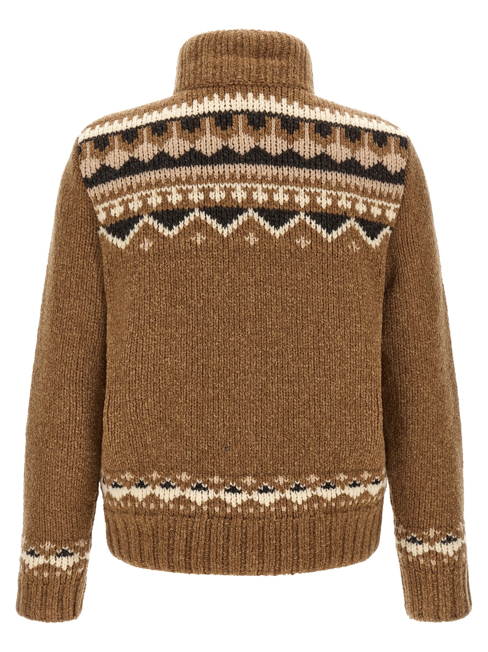 Moncler Brown Virgin Wool Men's Cardigan
