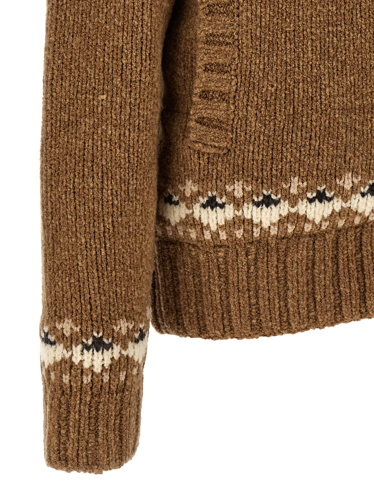 Moncler Brown Virgin Wool Men's Cardigan