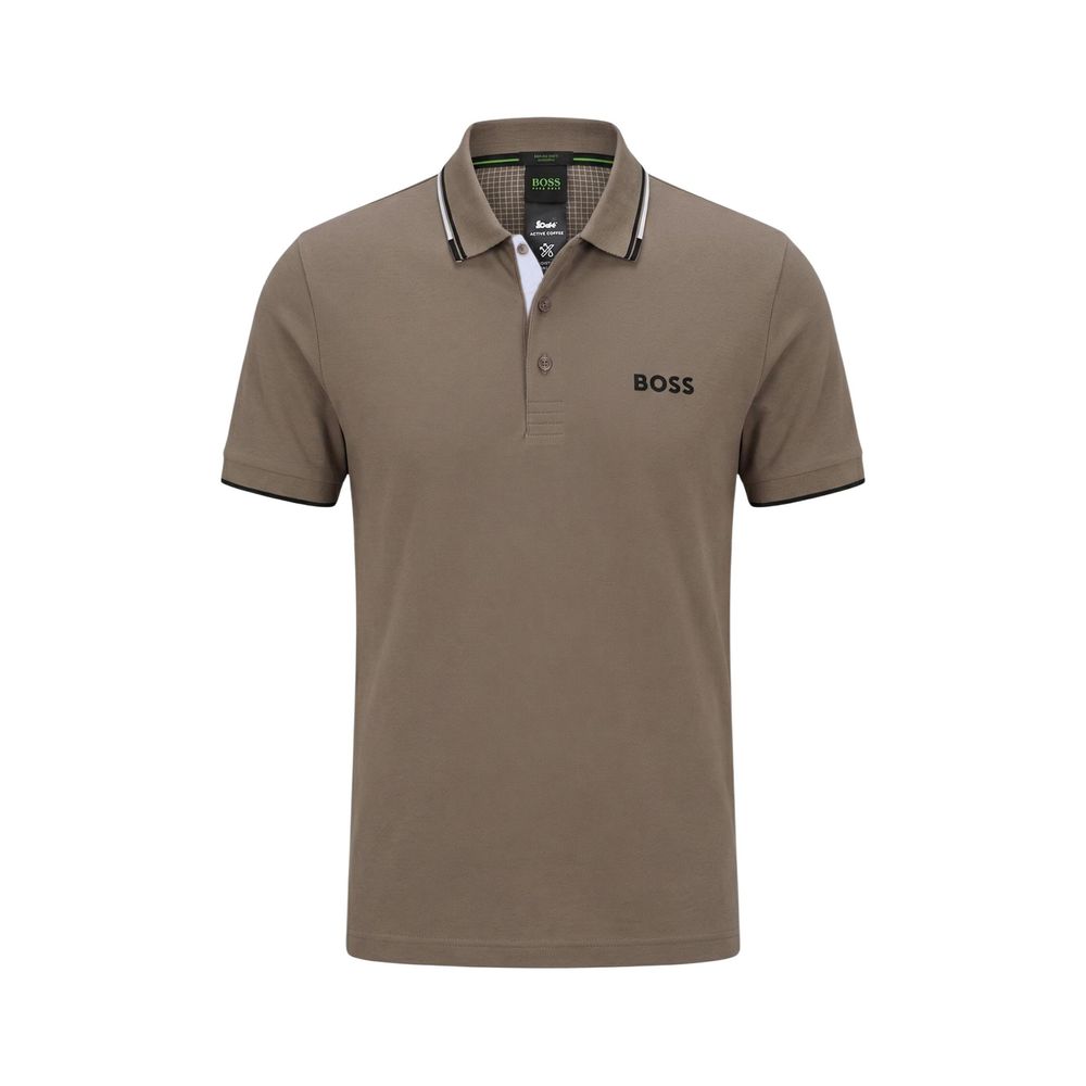 Hugo Boss Beige Cotton Polo Men's Shirt