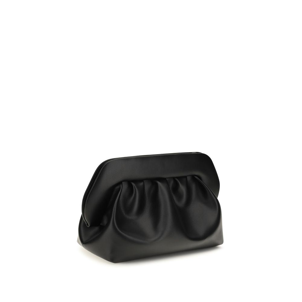 THEMOIRè Black Recycled Leather Clutch Women's Bag