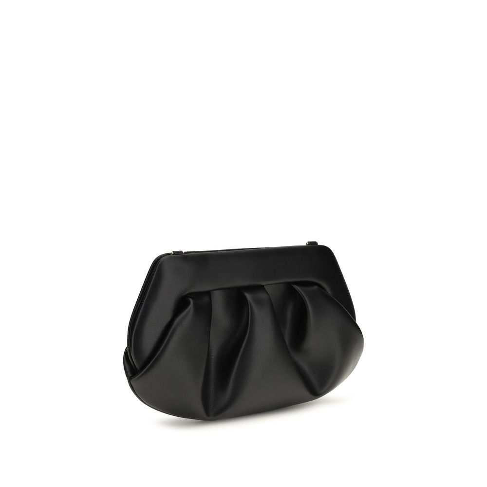 THEMOIRè Black Recycled Leather Shoulder Women's Bag