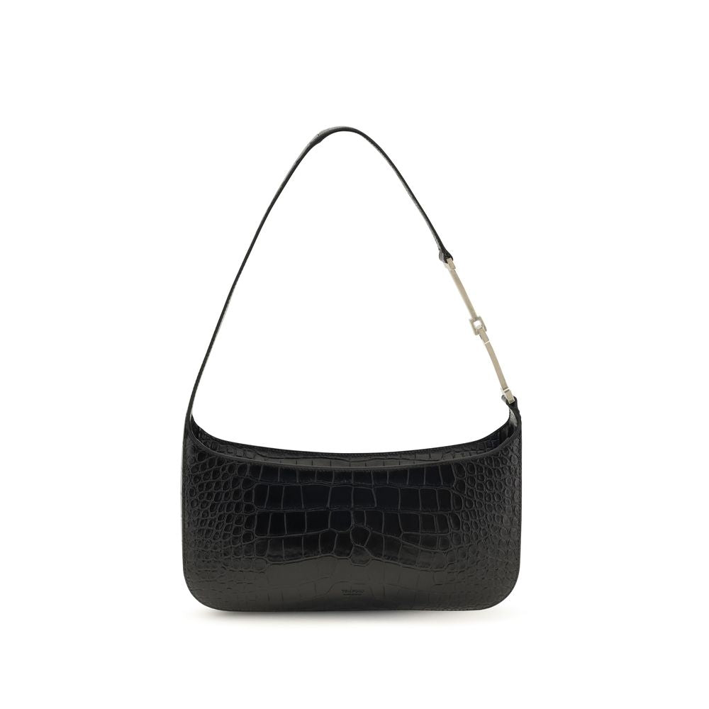 Tom Ford Black Calf Leather Bos Taurus Shoulder Women's Bag