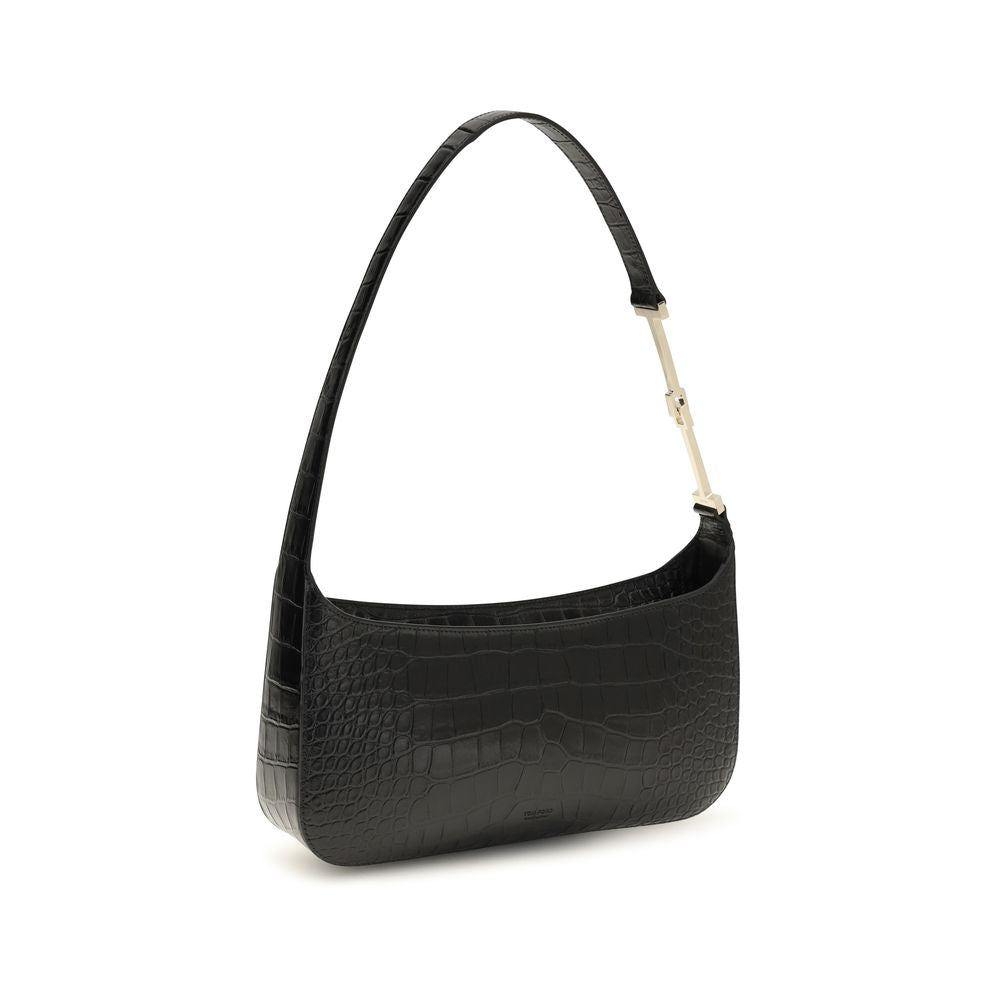 Tom Ford Black Calf Leather Bos Taurus Shoulder Women's Bag