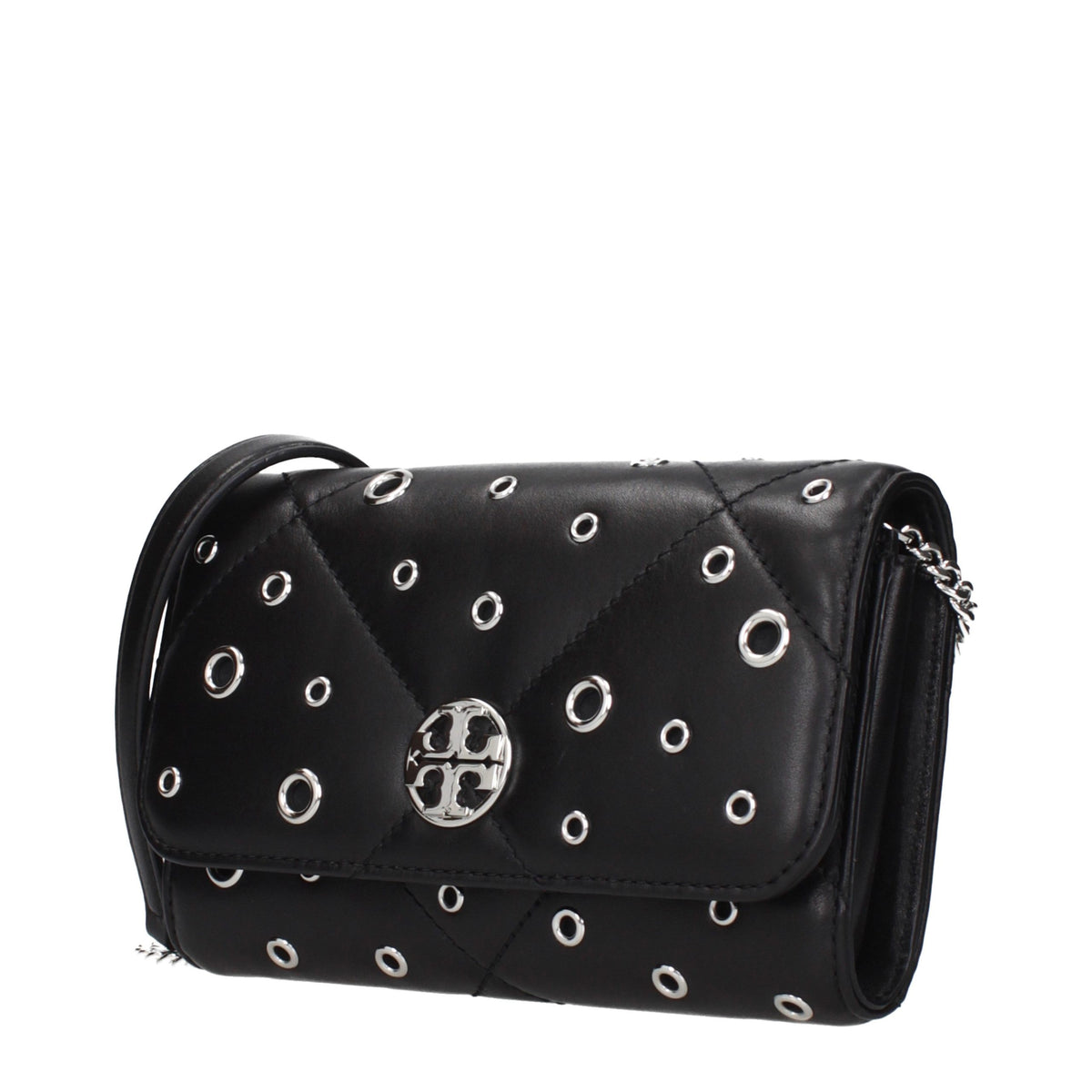 Tory Burch Black Leather Clutch Women's Bag