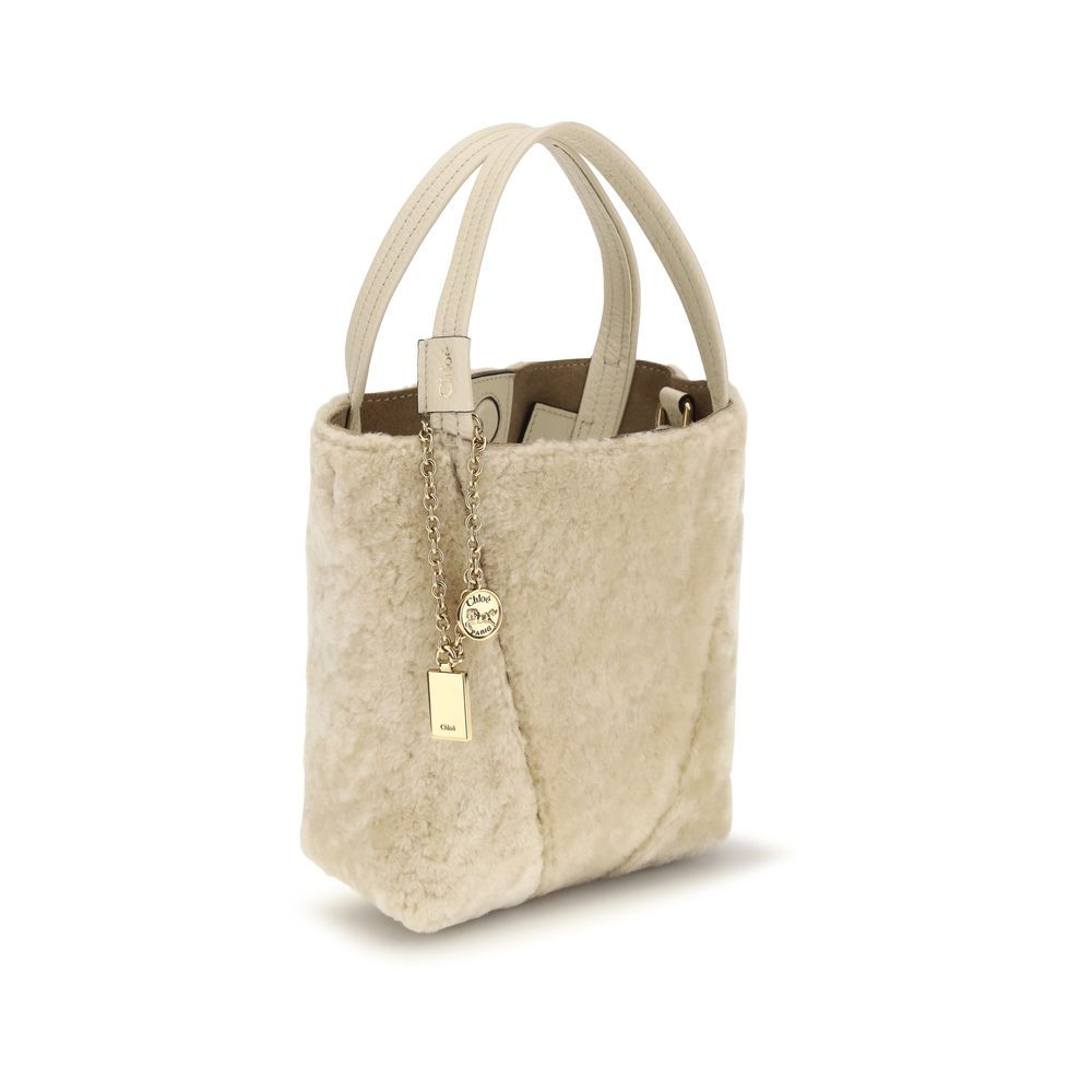 Chloé Beige Calf Leather Bos Taurus Shoulder Women's Bag