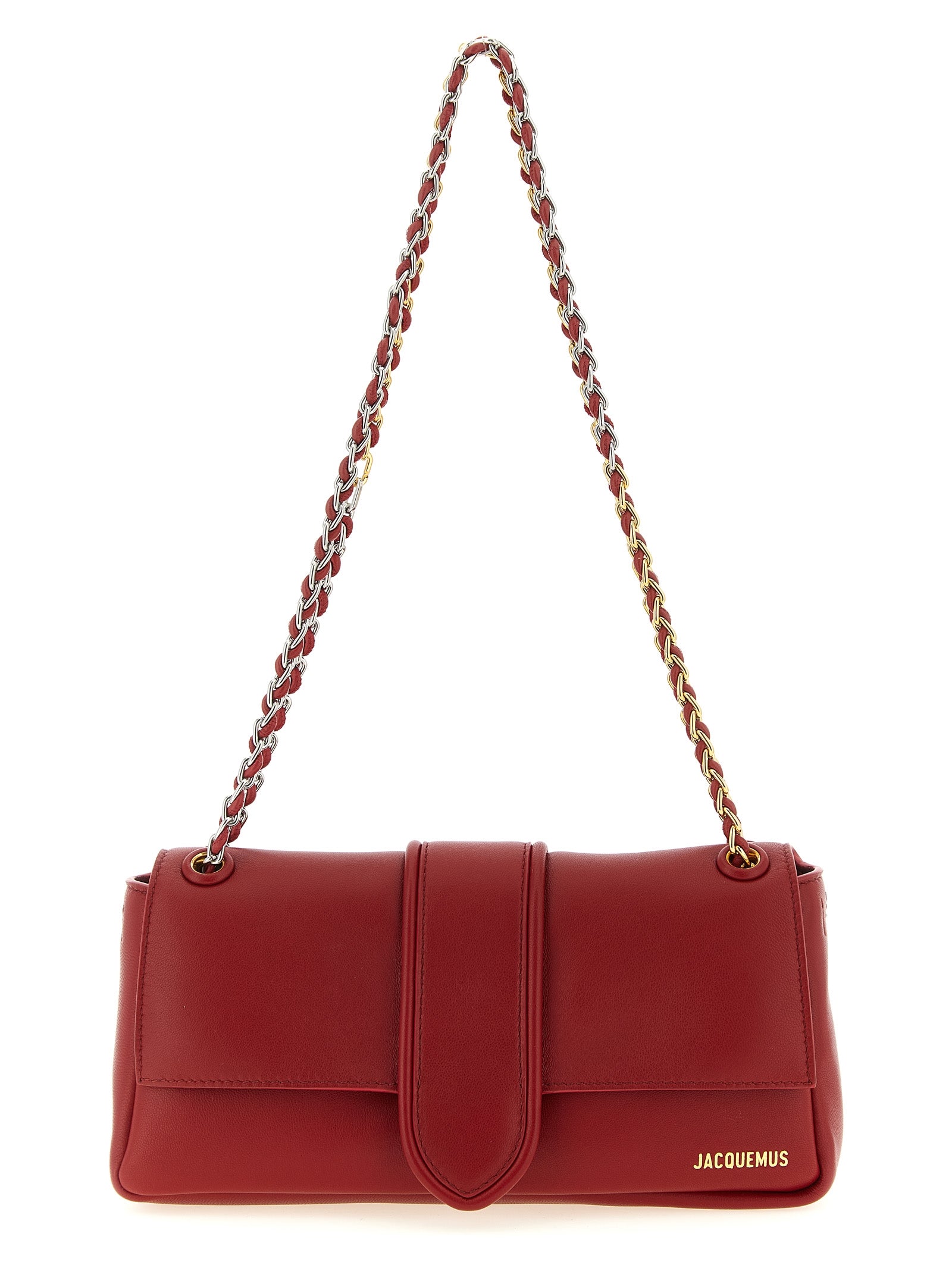Jacquemus Red Lamb Leather Shoulder Women's Bag