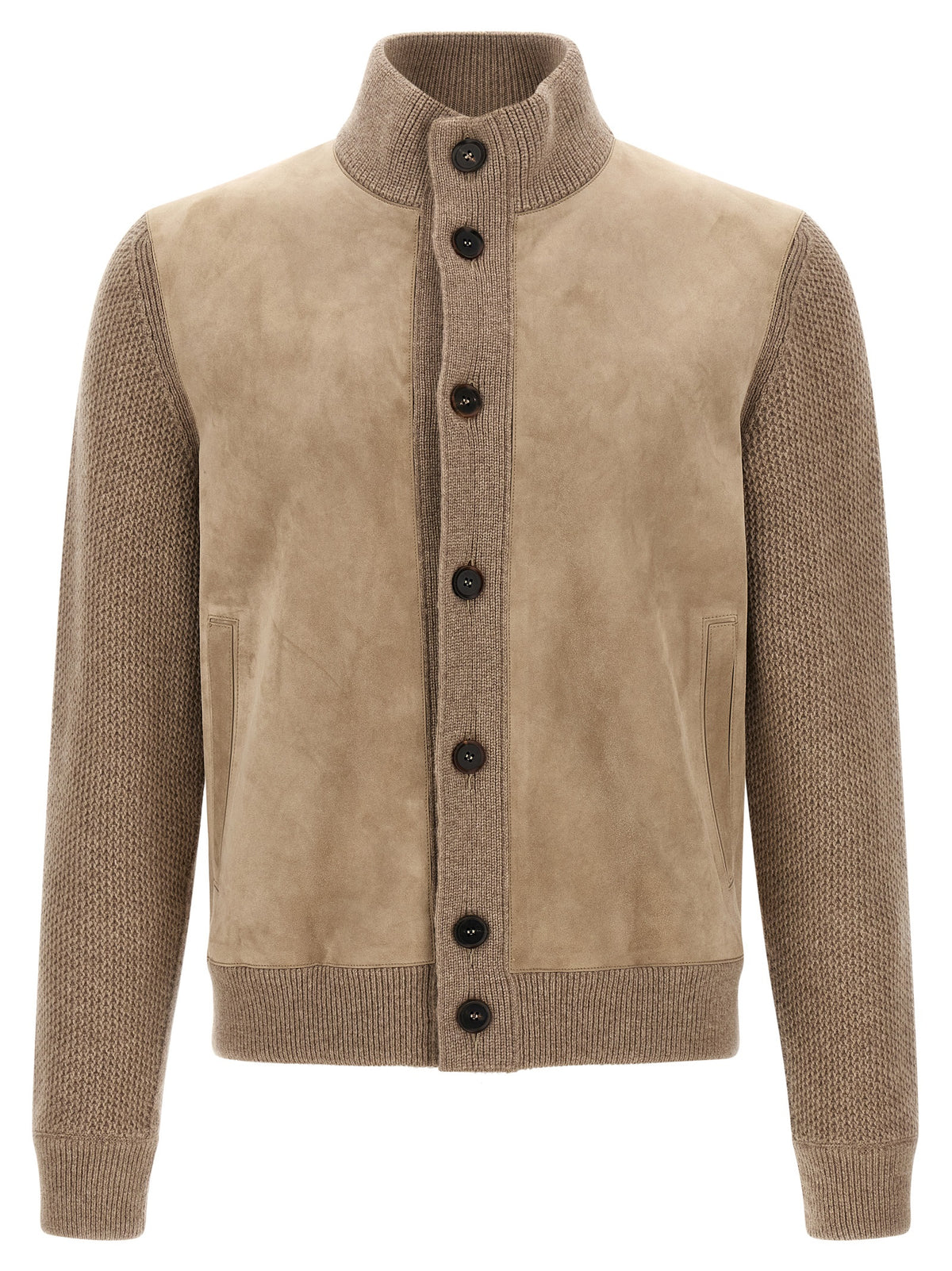ZEGNA Beige Cashmere Men's Cardigan