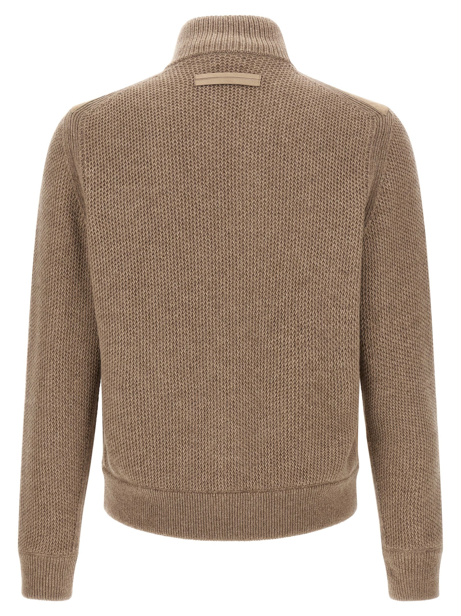 ZEGNA Beige Cashmere Men's Cardigan