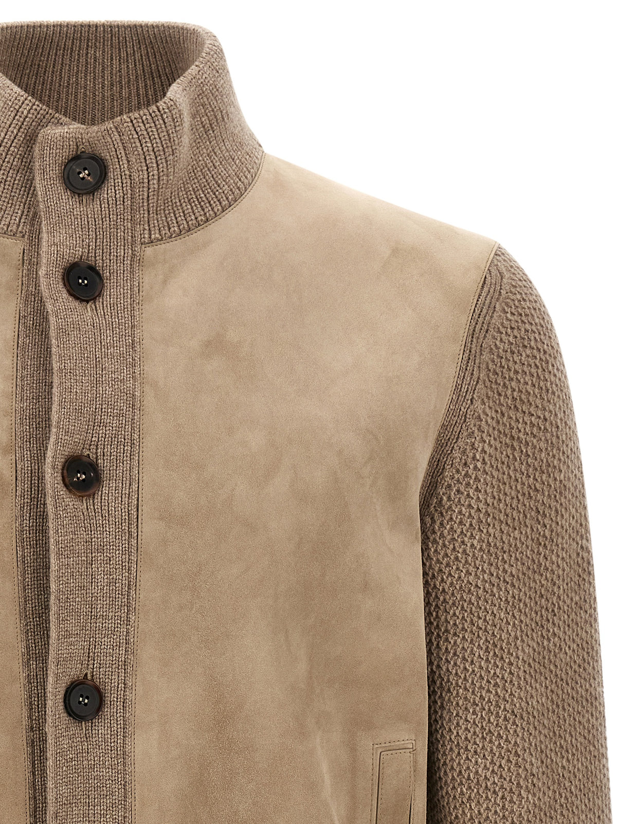 ZEGNA Beige Cashmere Men's Cardigan