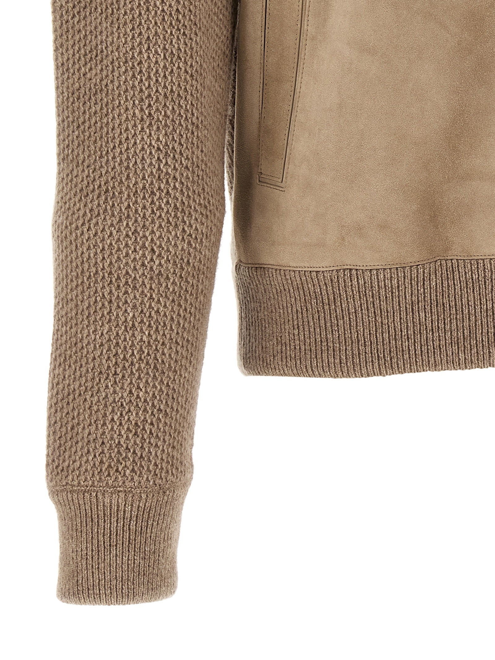 ZEGNA Beige Cashmere Men's Cardigan