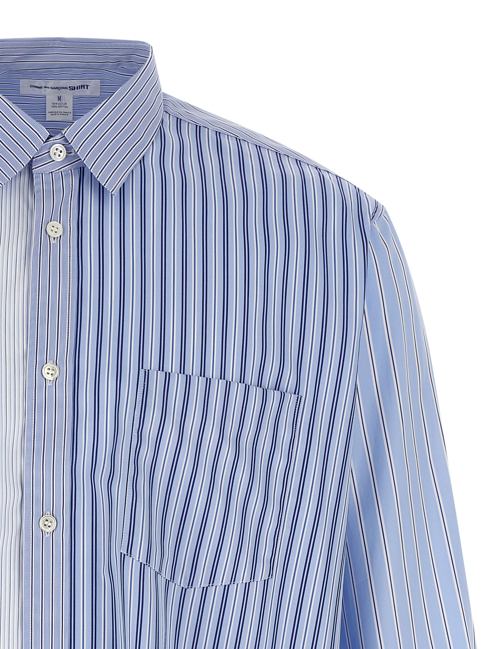 Comme Des Garçons Blue Cotton Men's Blouse