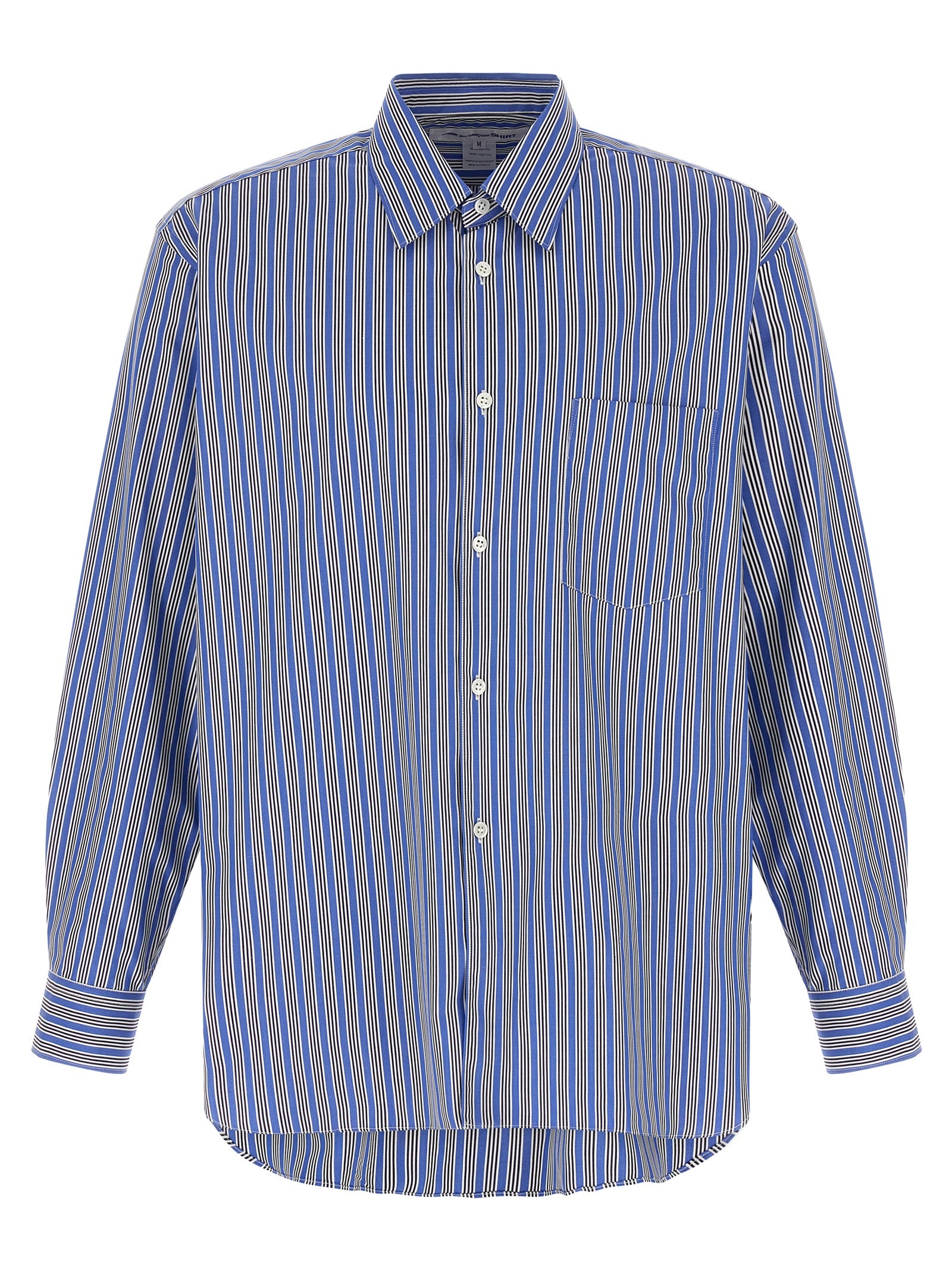 Comme Des Garçons Blue Cotton Men's Blouse