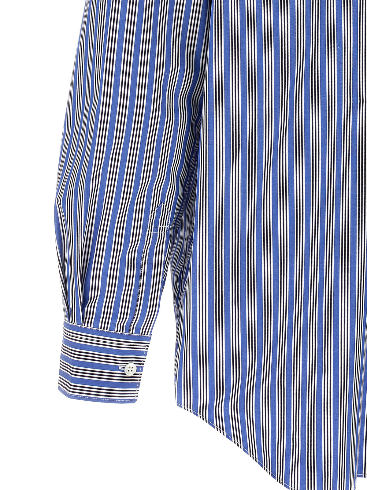 Comme Des Garçons Blue Cotton Men's Blouse