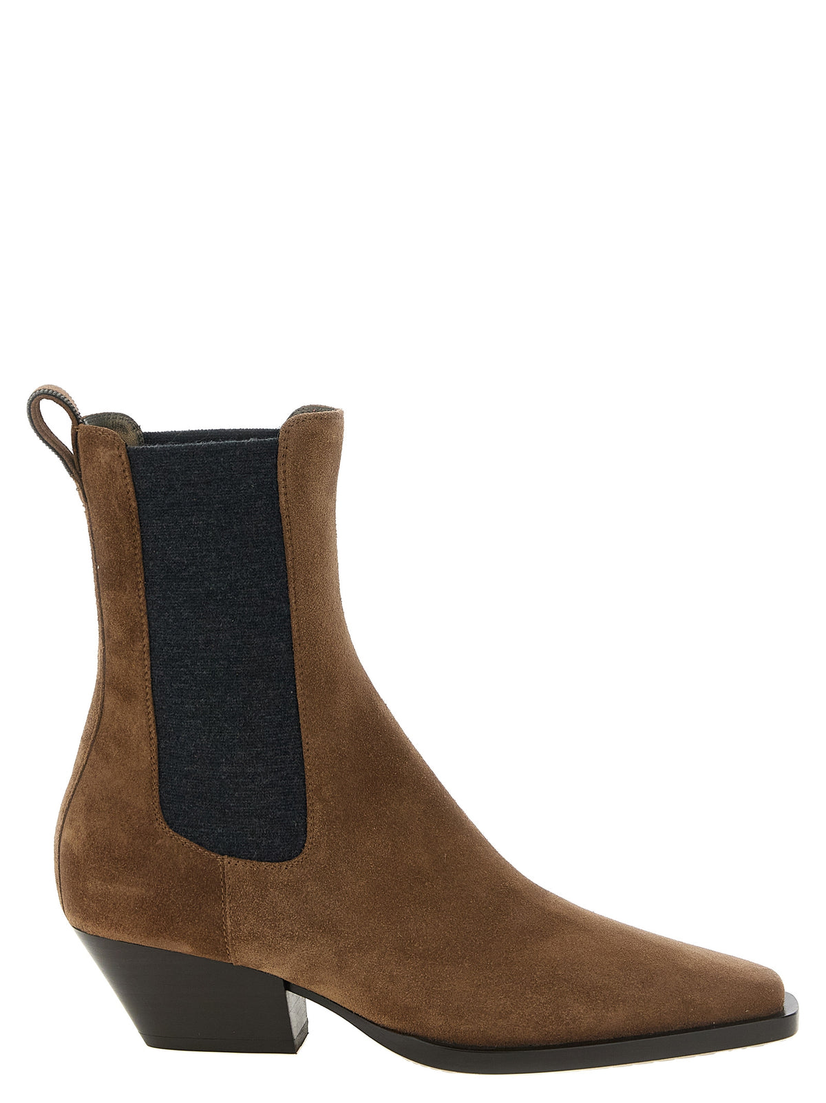 Brunello Cucinelli Brown Calfskin Chelsea Women's Boots