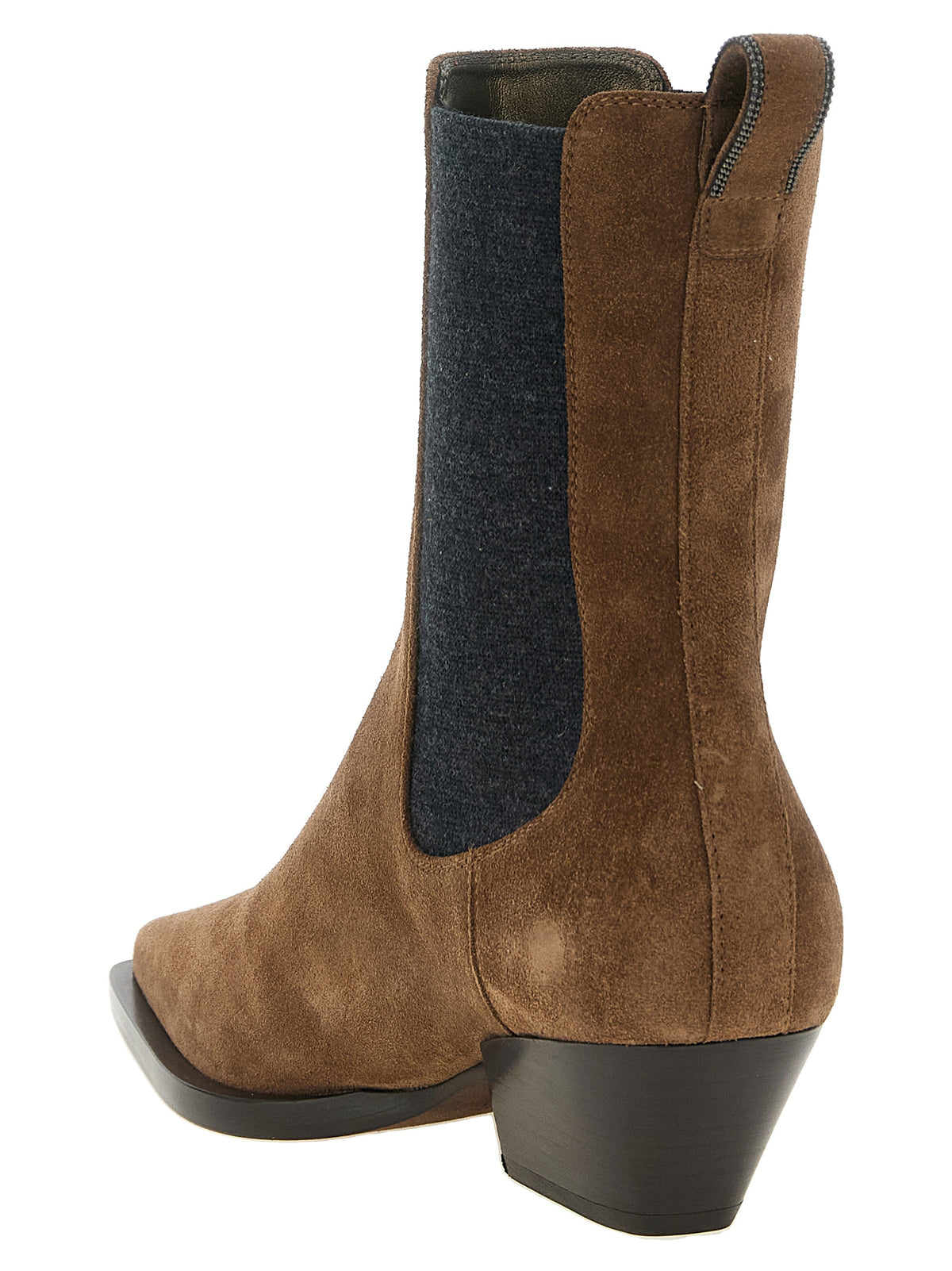 Brunello Cucinelli Brown Calfskin Chelsea Women's Boots