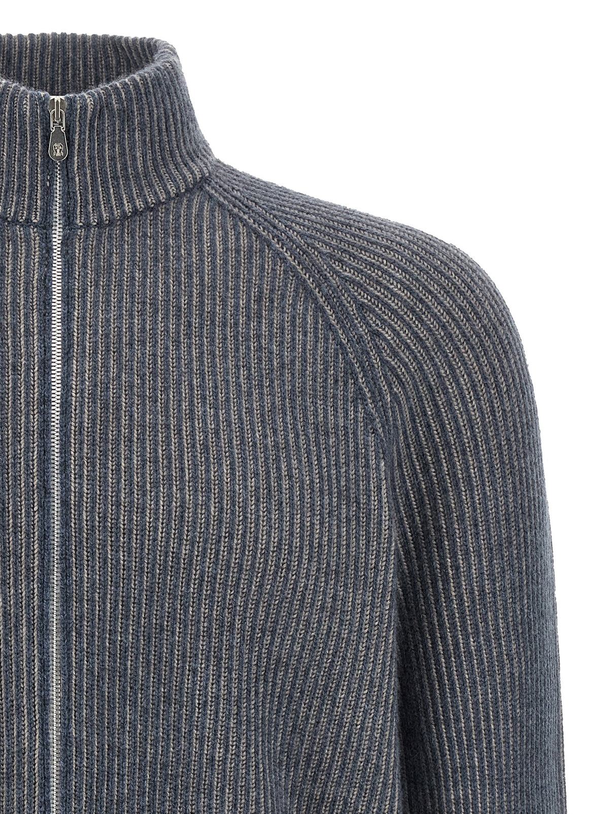 Brunello Cucinelli Blue Cashmere Men's Cardigan
