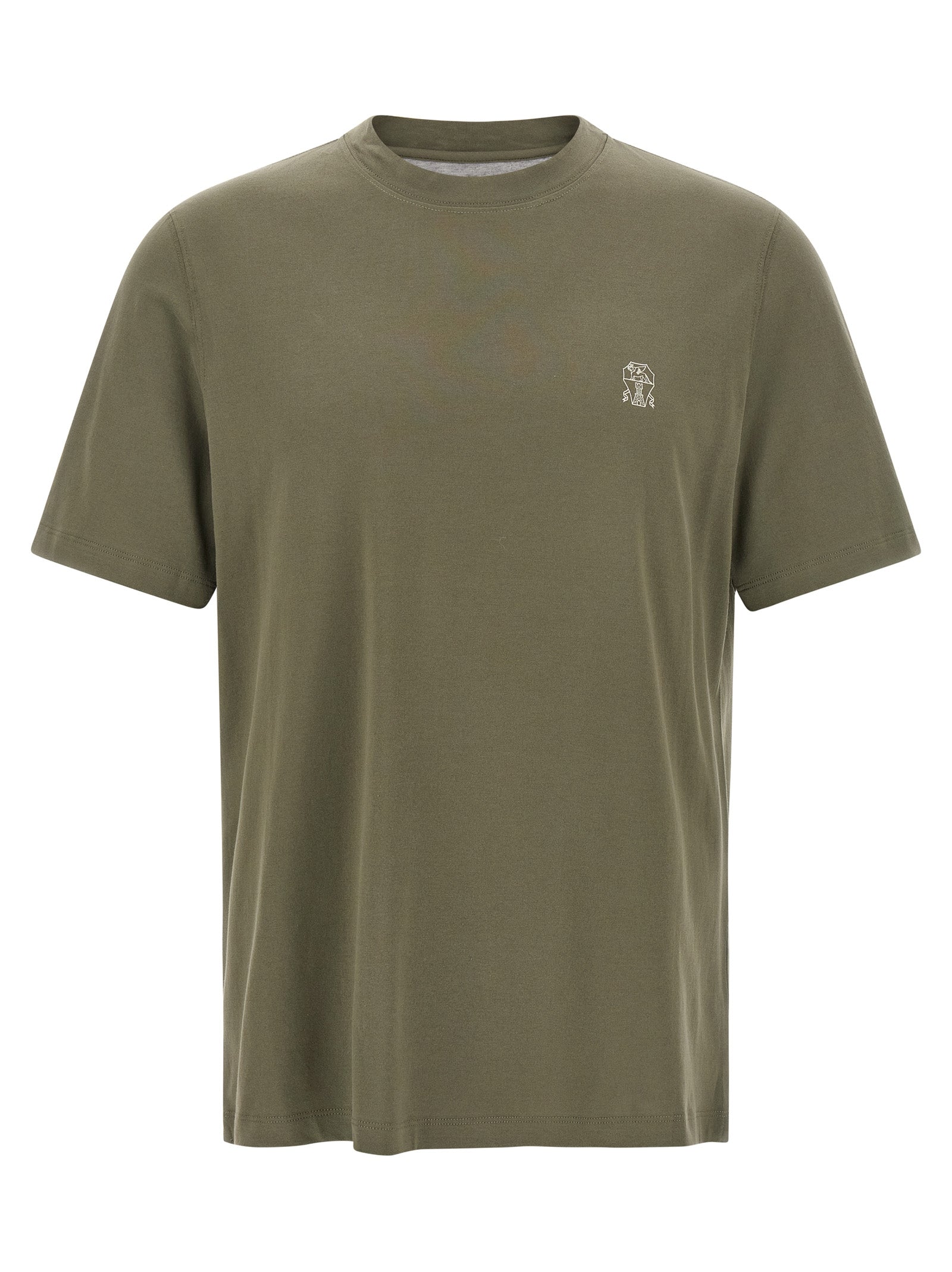 Brunello Cucinelli Bicolor Cotton Men's T-Shirt