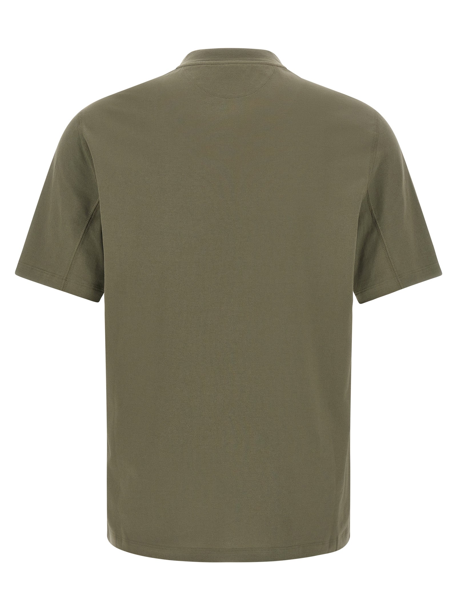 Brunello Cucinelli Bicolor Cotton Men's T-Shirt