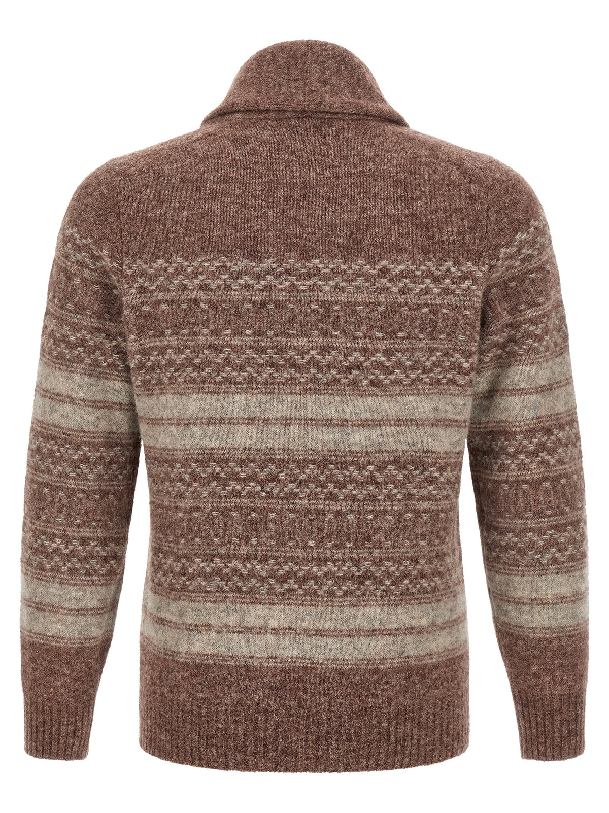 Brunello Cucinelli Brown Alpaca Leather Men's Cardigan